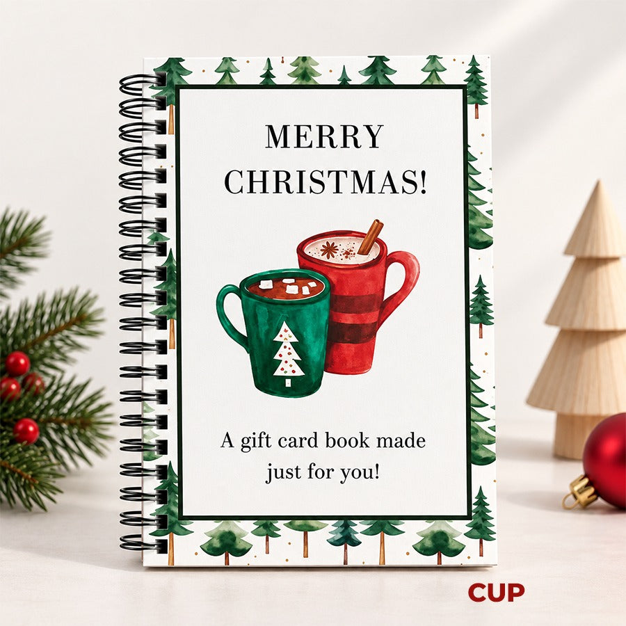 🔥 Last Day 50% OFF 🔥 Christmas Gift Card Book – 12 Gift Card Pages & Personal Message Holder