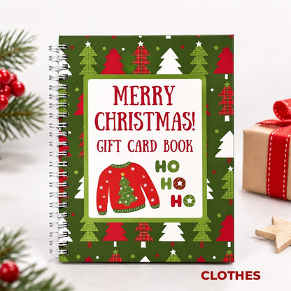 🔥 Last Day 50% OFF 🔥 Christmas Gift Card Book – 12 Gift Card Pages & Personal Message Holder