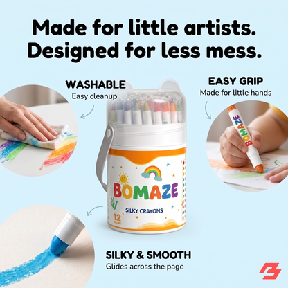 Bomaze™ Washable Twist Crayons