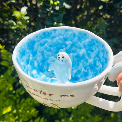 Tiny Seal Ocean Wave Coffee Mug