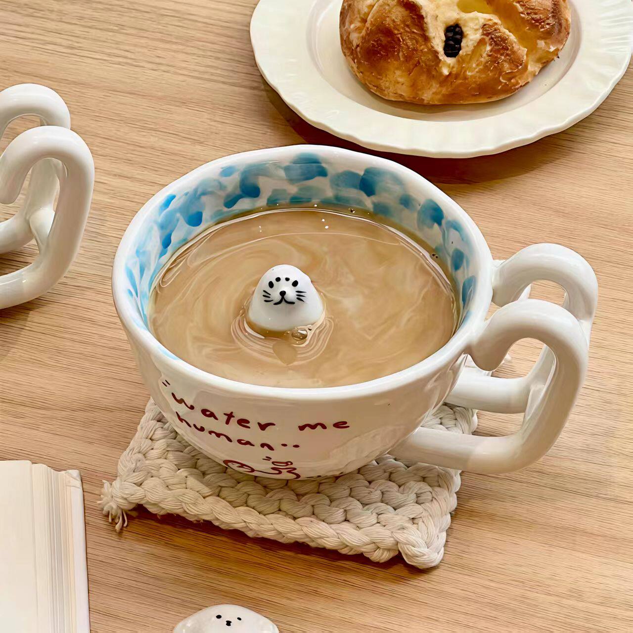 Tiny Seal Ocean Wave Coffee Mug
