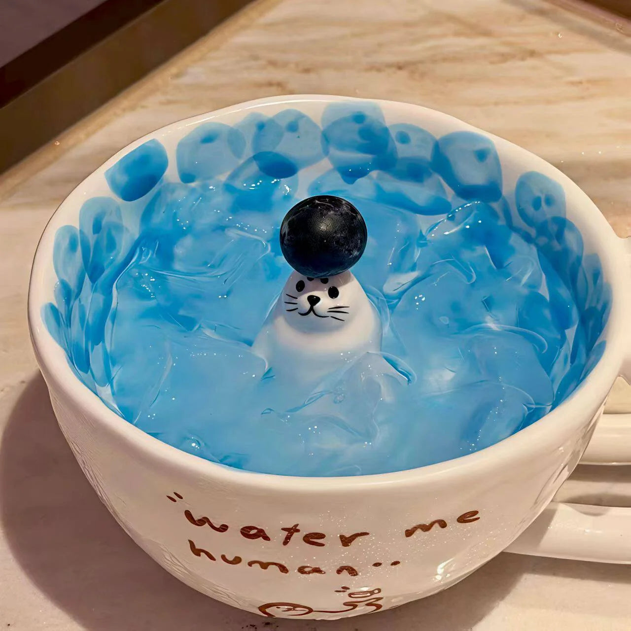 Tiny Seal Ocean Wave Coffee Mug
