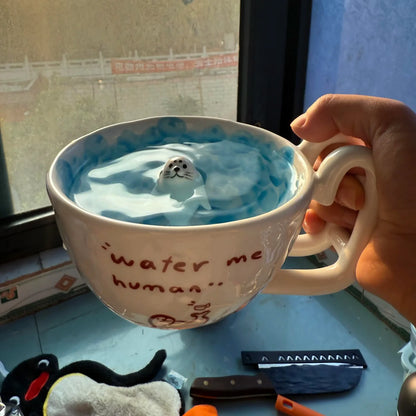 Tiny Seal Ocean Wave Coffee Mug