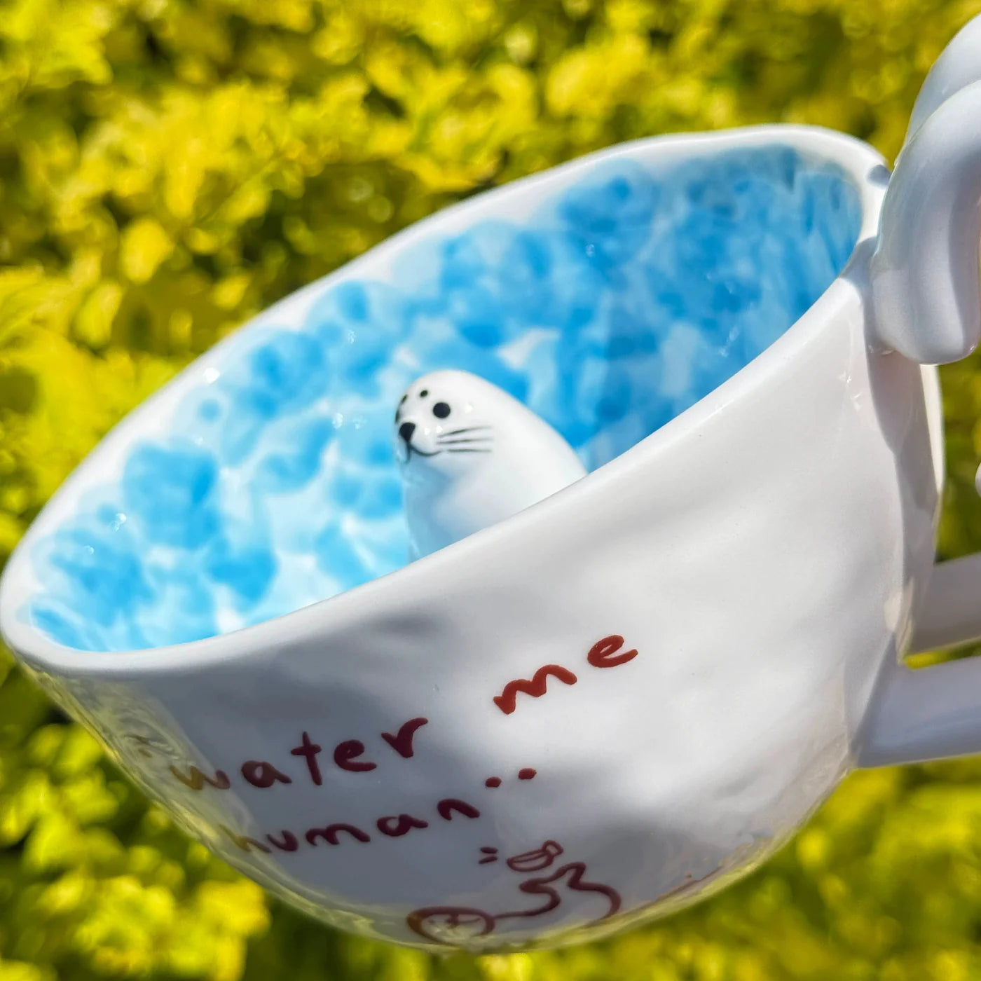 Tiny Seal Ocean Wave Coffee Mug